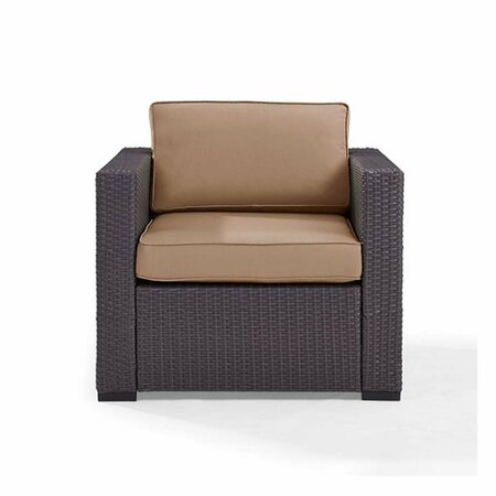 CROSLEY Biscayne Armchair With Mocha Cushions KO70130BR-MO